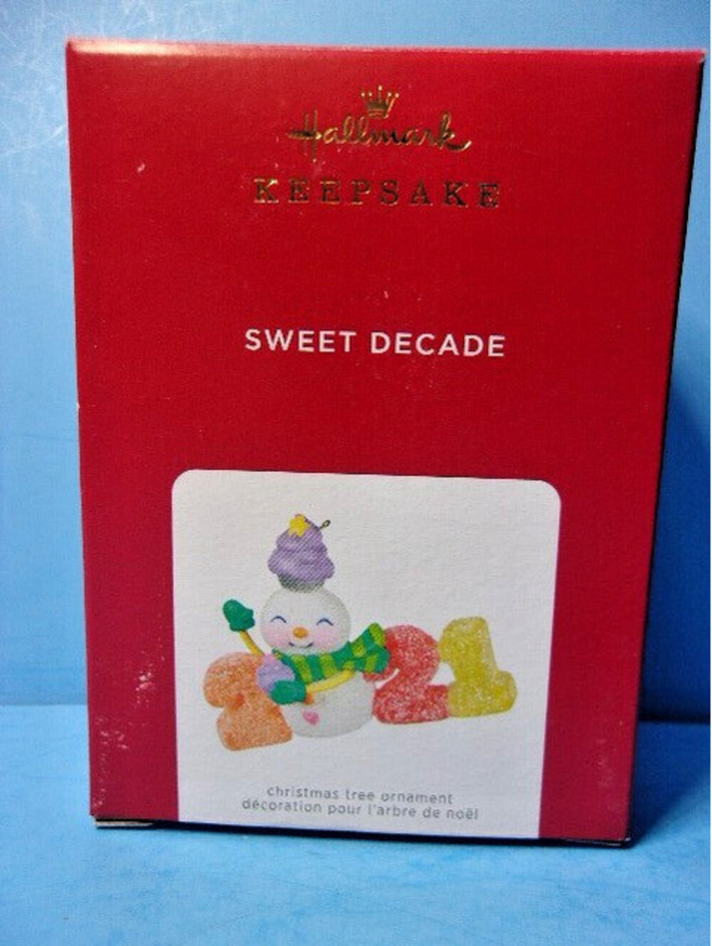 Hallmark 2021 SWEET DECADE #2 in Series Christmas Ornament New Snowman Candy
